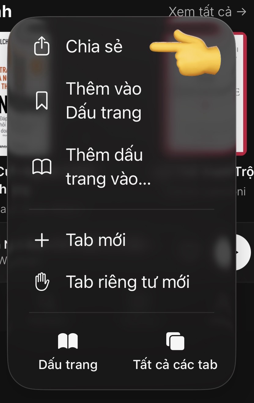 Bước 2: Nhấn Chia sẻ